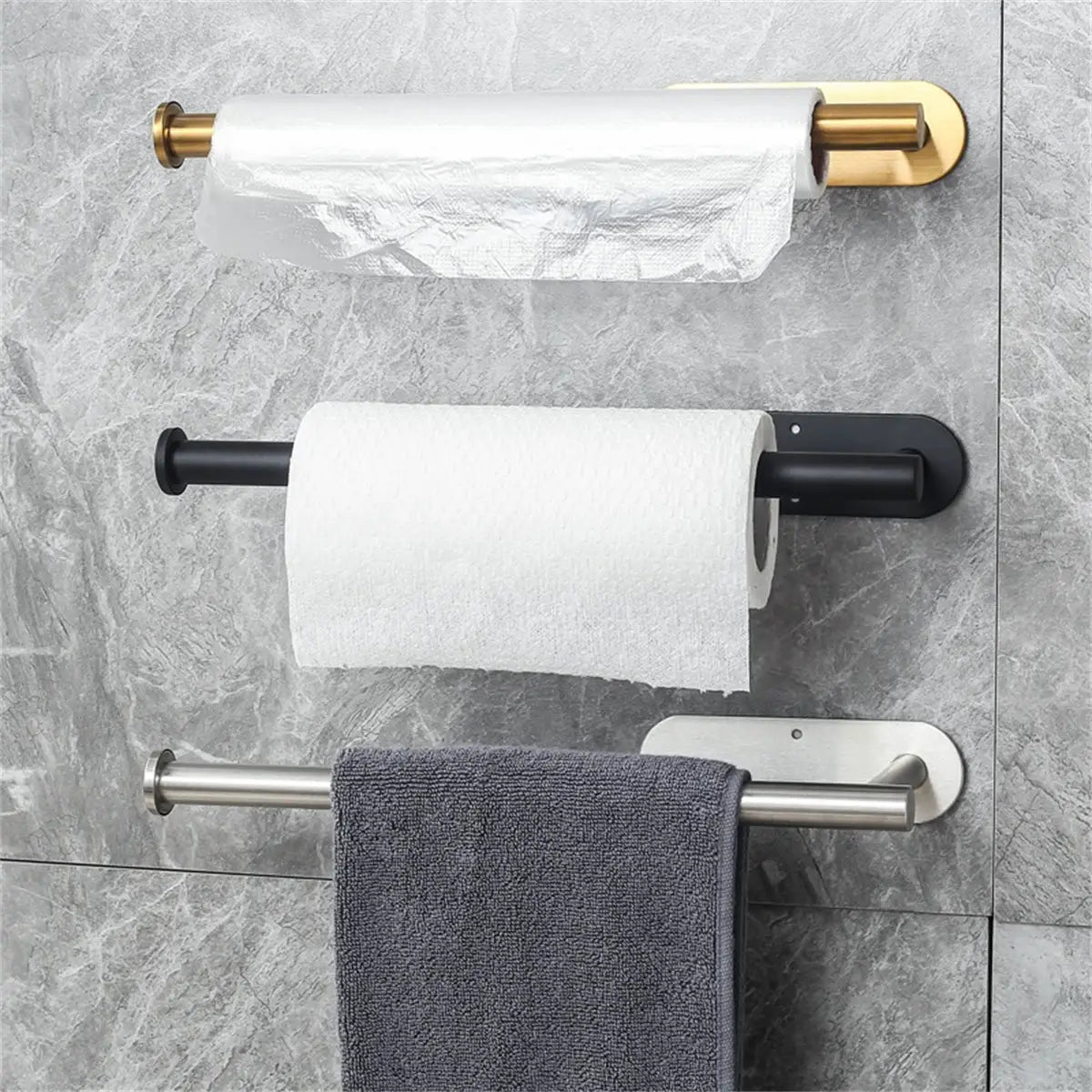 33cm Paper Towel Holders For Kitchen,AdhesiveToilet Paper Holder,Tissue Dispenser,Cabinet Storage Organizer,Towel Rack For Home from PriceLows™
