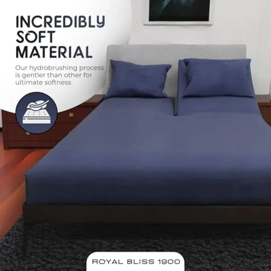 Sheets Sets for Adjustable Bed, 4 Pcs Double Brushed Deep Pockets Microfiber Sheets, 34 Inch Fitted Sheet, 1 Flat Sheet and 2 P from PriceLows™