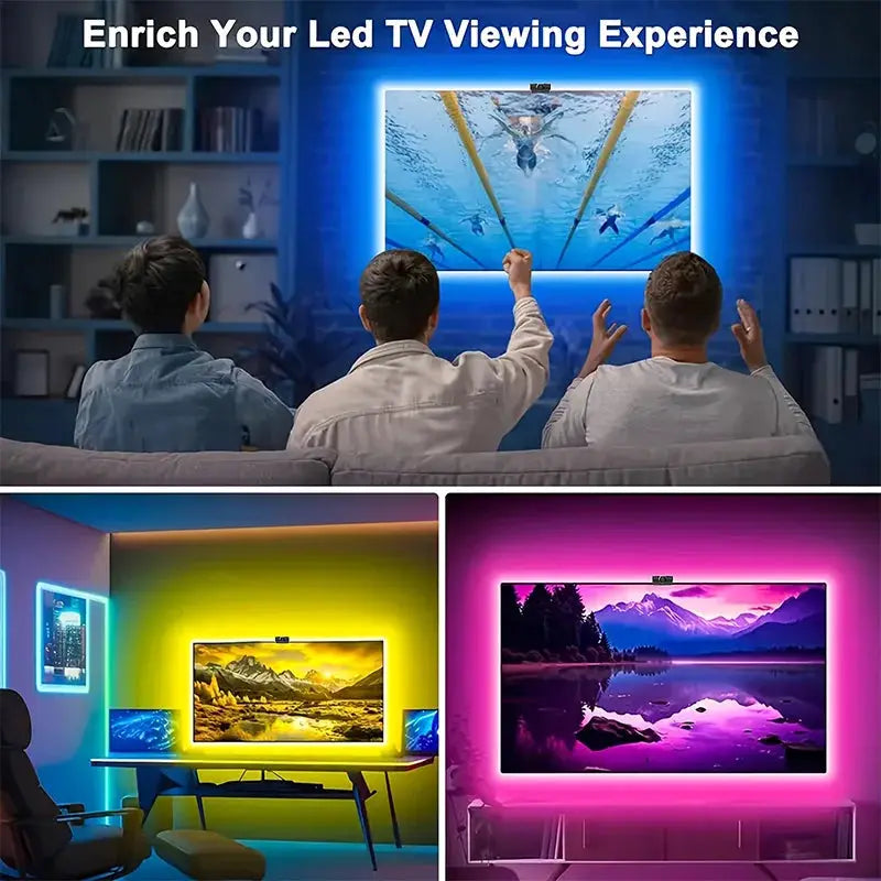 RGBIC LED TV Backlight Strip with Camera App Control Music Sync Smart Lights for Gaming Room 55-75inch Ambient Lighting from PriceLows™