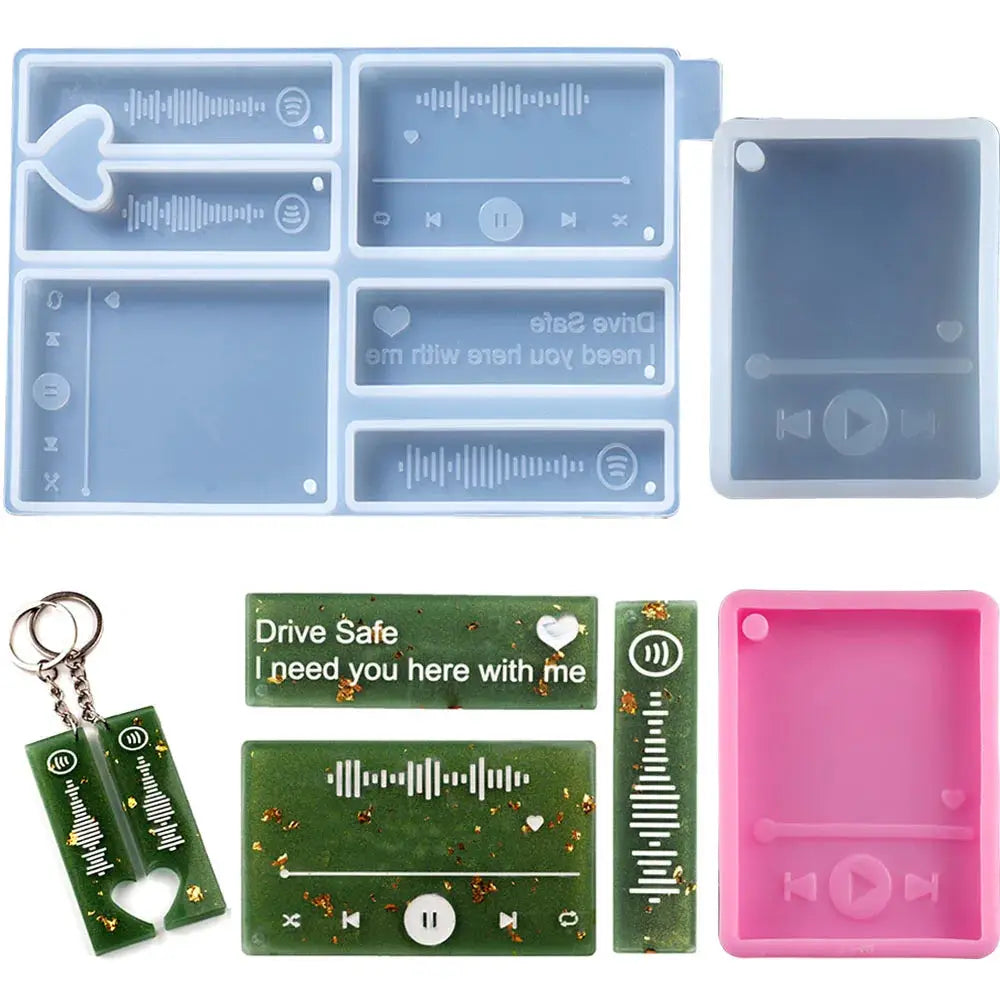 Silicone Music Player Mold | 54g Weight | Love Keychain Jewelry Making
