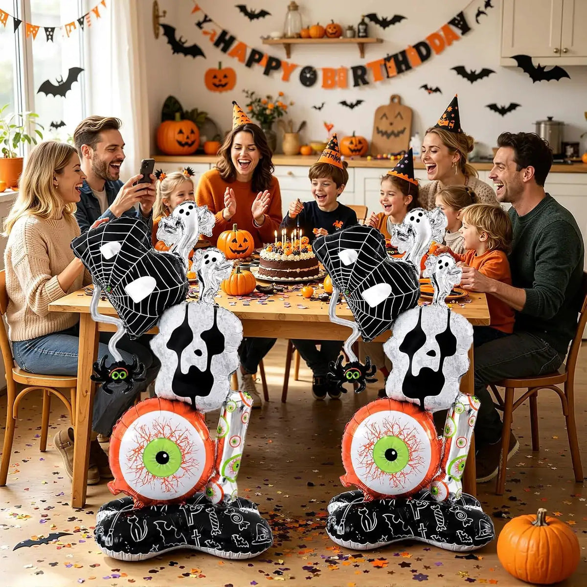 Giant Halloween Balloons | 3.8 Ft Self Standing | 2 Pack Boo
