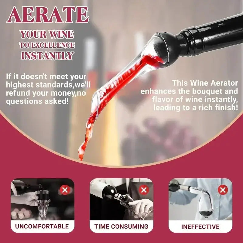 Wine Aerator Pourer Spout Premium Wine Decanter Professional Wine Pourer Wine Accessories Gifts for Wine Lovers from PriceLows™