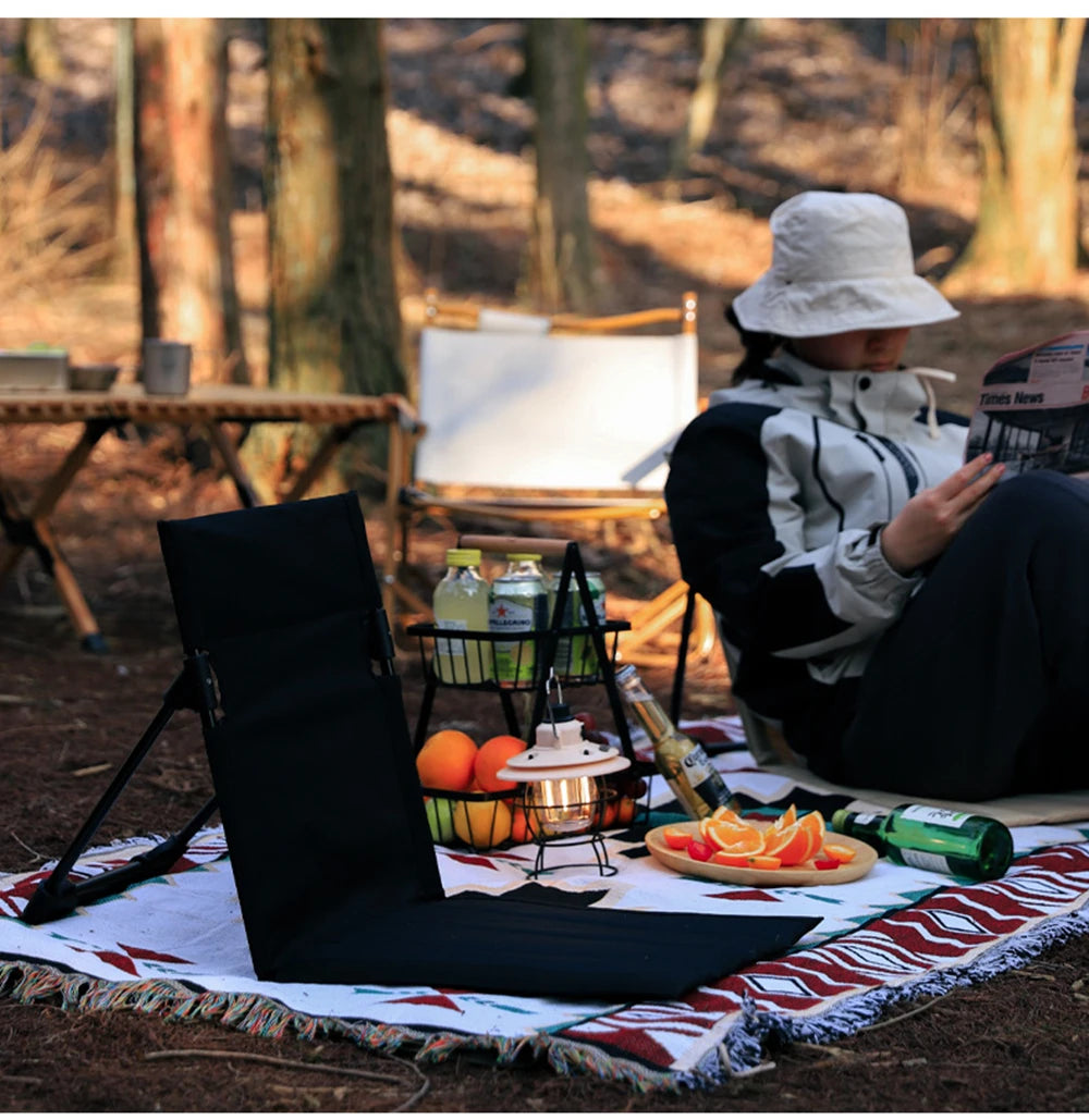 Foldable Camping Chair | Aluminum Frame | Reclining Backrest | One Size