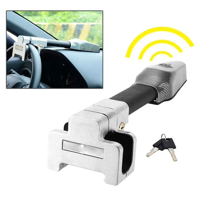 Universal Car Anti theft Safety Alarm Lock Car Steering Wheel Lock Retractable Security Car Locks Security Anti-Theft Tool from PriceLows™