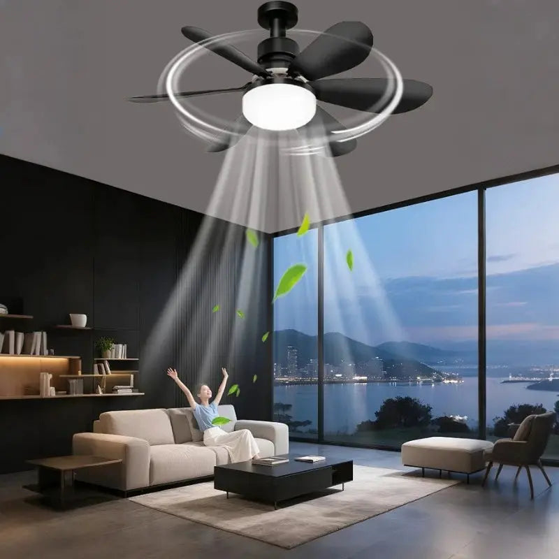 Ceiling Fan | With Light E27 Socket | Remote Control | 52cm