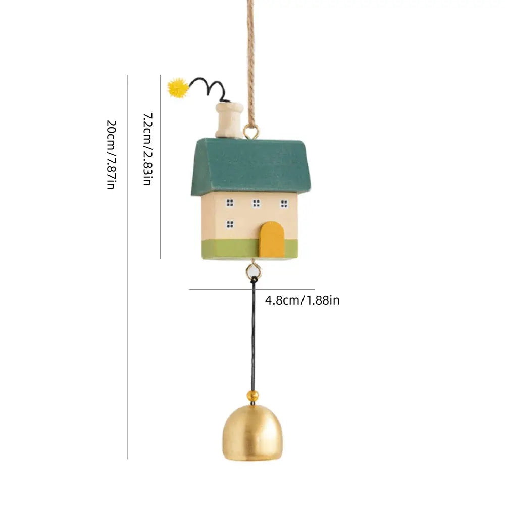 Cute Little House Wind Chimes Creative Doorknob Bell Hanging Decoration Bedroom Window Garden Outdoor Shop Decor Birthday Gift from PriceLows™
