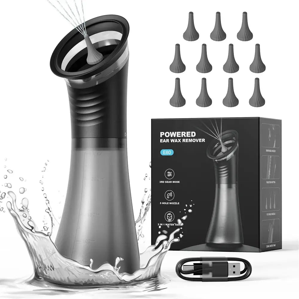 Electric Ear Wax Removal System Water Powered Ear Cleaning Tool with Irrigation Flusher 3 Pressure Settings Safe & Effective from PriceLows™