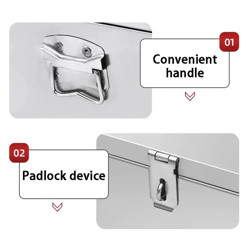 Stainless Steel Toolbox Large Capacity Tool Organizer Suitcase Multifunctional Hardware Tools Storage Box Waterproof Boxes from PriceLows™