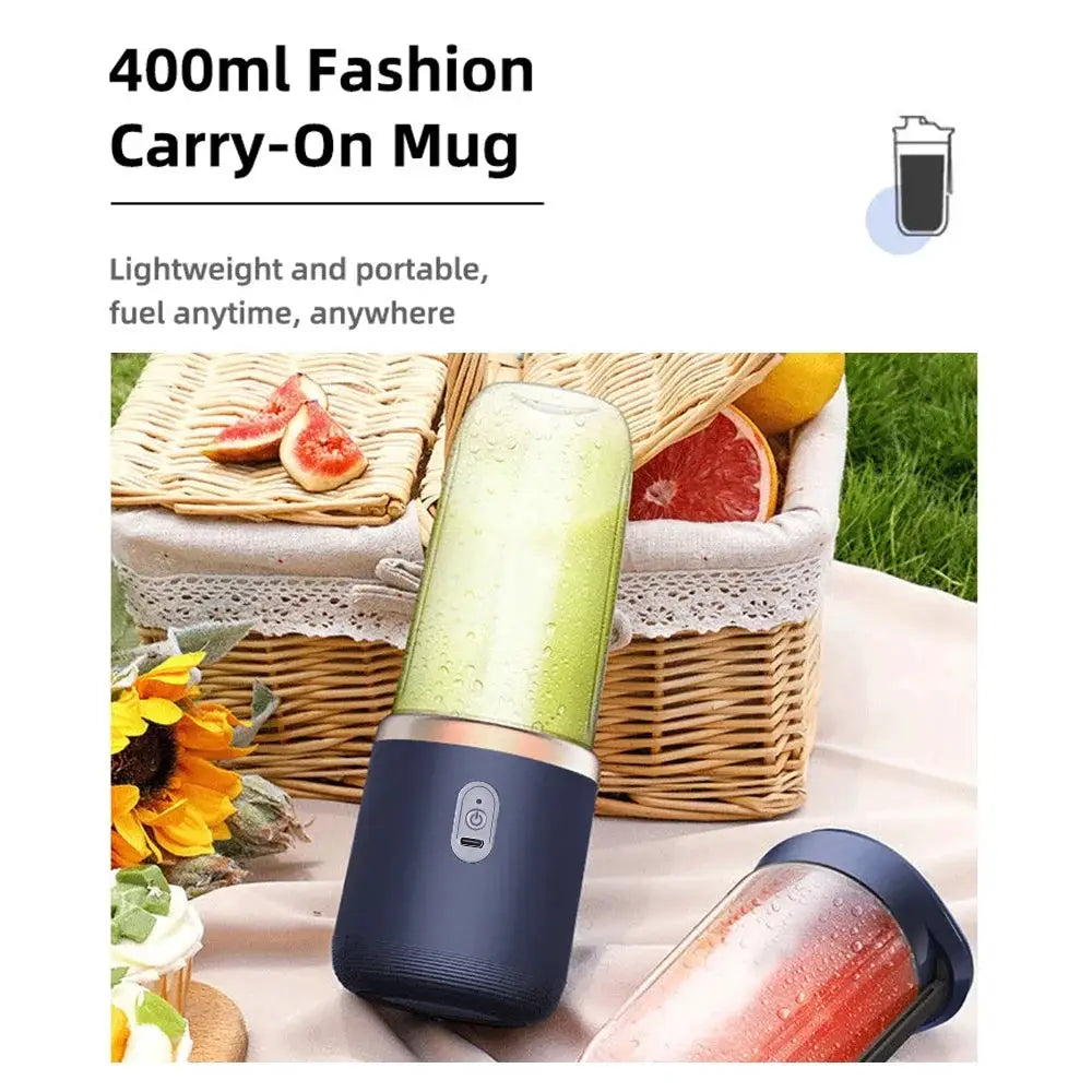 Portable Blender | 6 Blades | Stainless Steel | Rechargeable