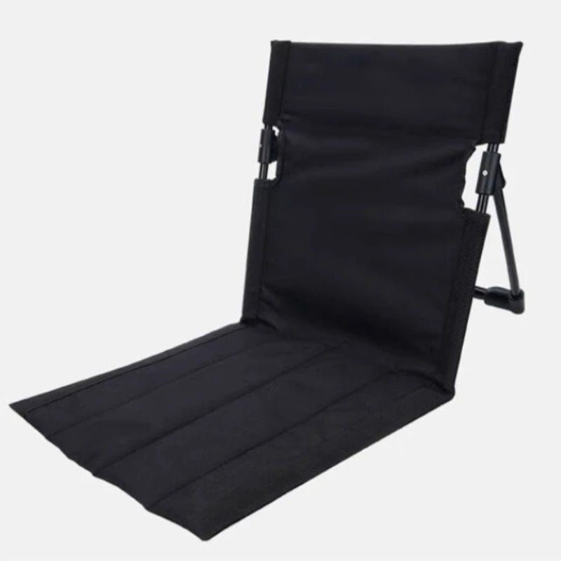 Folding Beach Chair | Metal Frame | Backrest Cushion | Outdoor Foldable