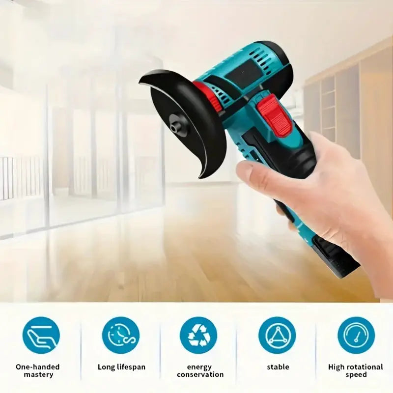 1 Set 12V Angle Grinder, 19500RPM Electric Polisher, Mini Cordless Lithium Battery Power Tool (with 2 Batteries) from PriceLows™