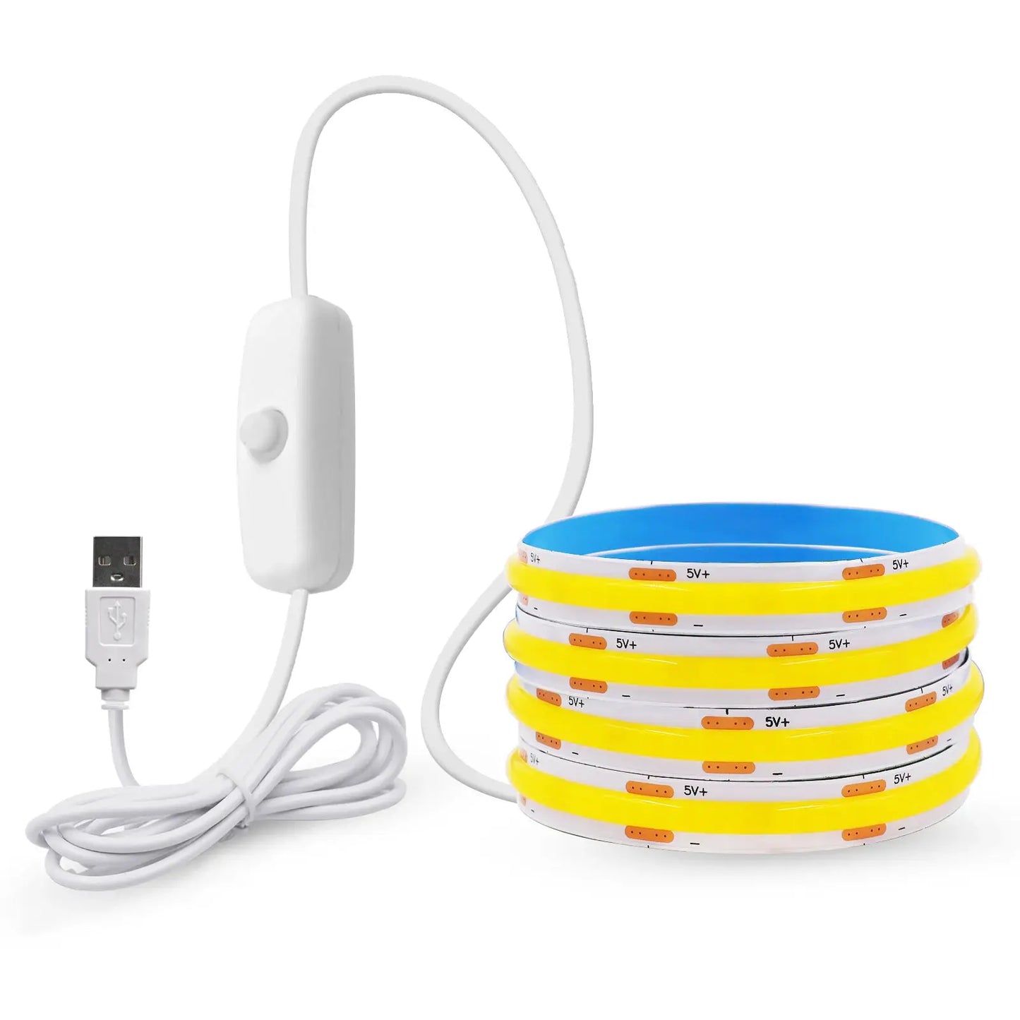LED COB Strip Light Touch Dimmer Switch Flexible Diode Tape 5V USB Indoor Lamp Linear Lighting Room DIY TV Backlight Wall Decor from PriceLows™