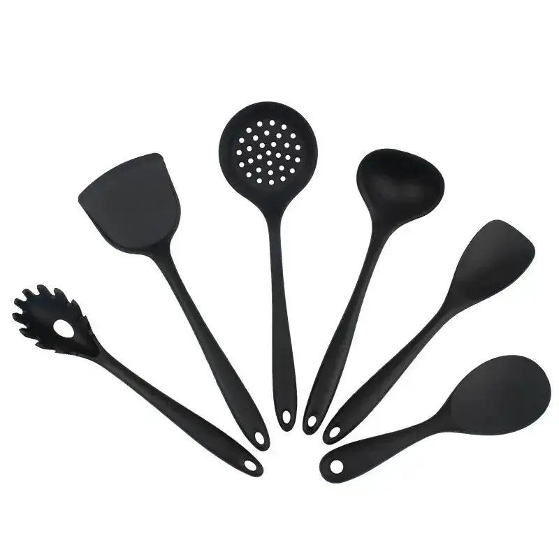 6Pcs Silicone Kitchen Utensils Set Spatulas,Slotted Spoon, Rice Scoop Dishwasher Safe Heat Resistant Utensilios Cooking Tools from PriceLows™
