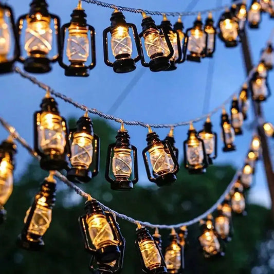 1PC 10/20LED Kerosene Bottle LED String Lights, Vintage Lantern String Lights for Camping Outdoor Halloween Party Yard from PriceLows™