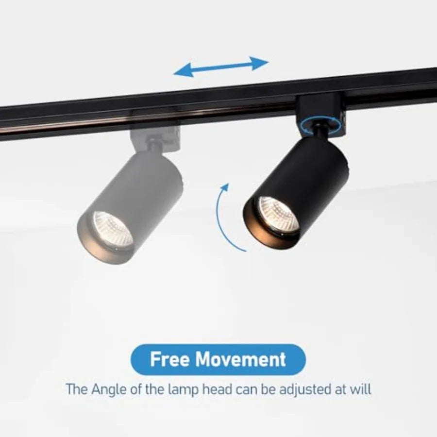 Plug in Track Lighting with Power Cord 5-Light LED Track Lighting Kit with 39in Rail Modern Kitchen GU10 Track Lighting Fixture from PriceLows™