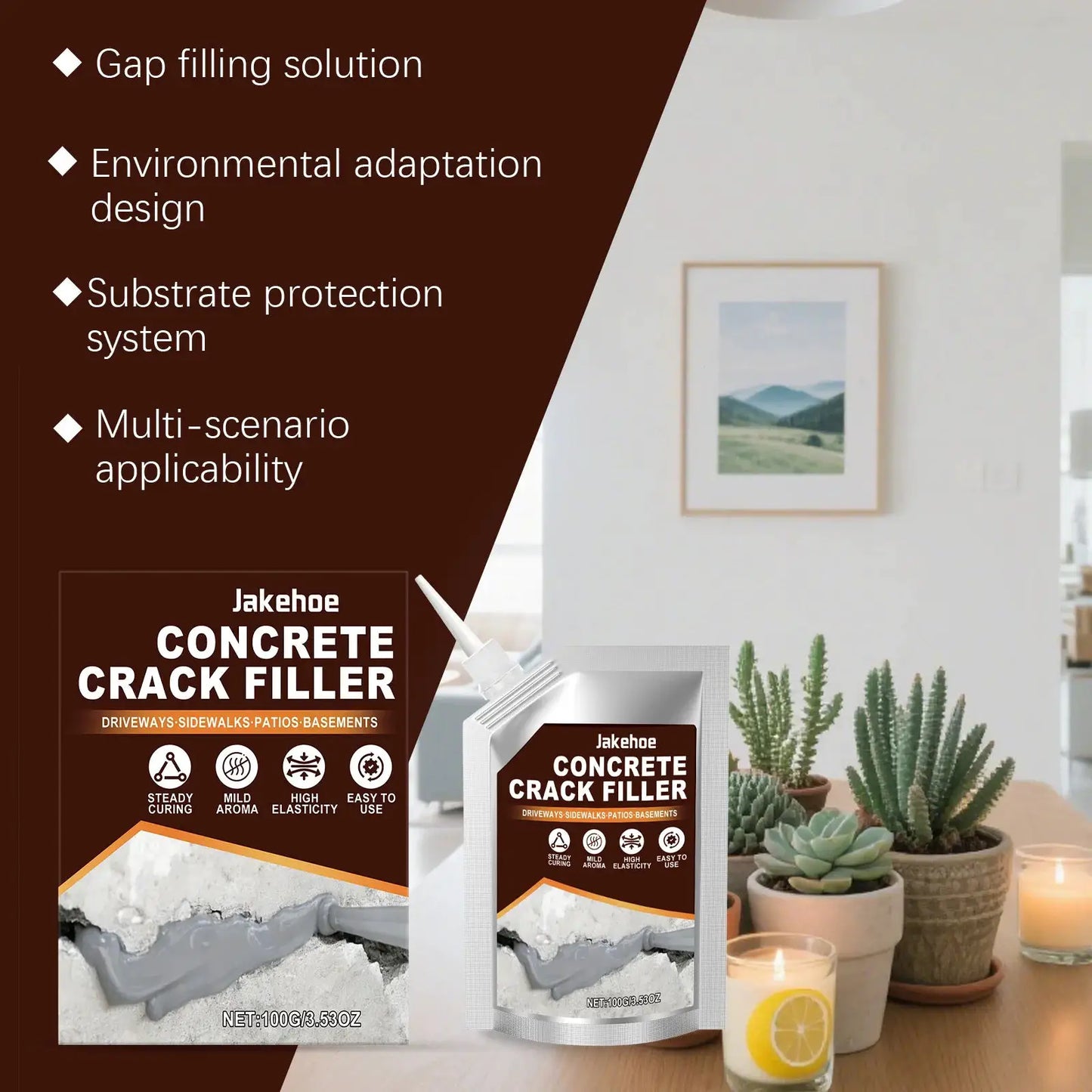 Concrete Crack Filler | Self Leveling Sealant | Waterproof | Indoor Outdoor