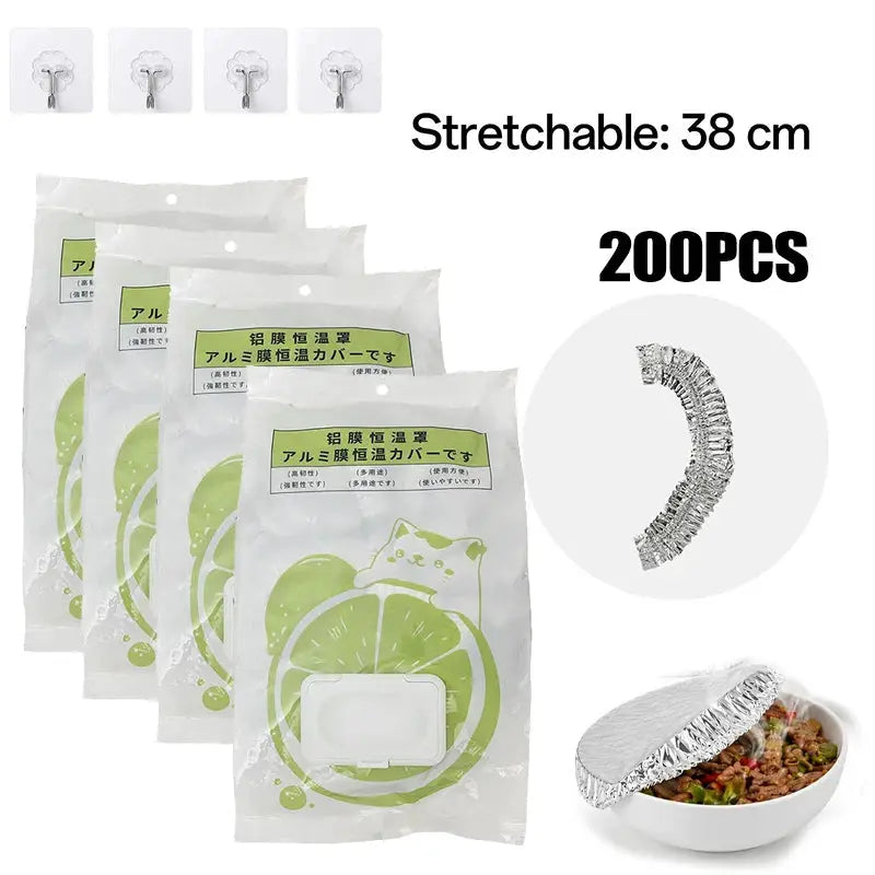 Elastic Food Covers | Disposable Plastic | Foldable Design | Size 21 By 21 Cm