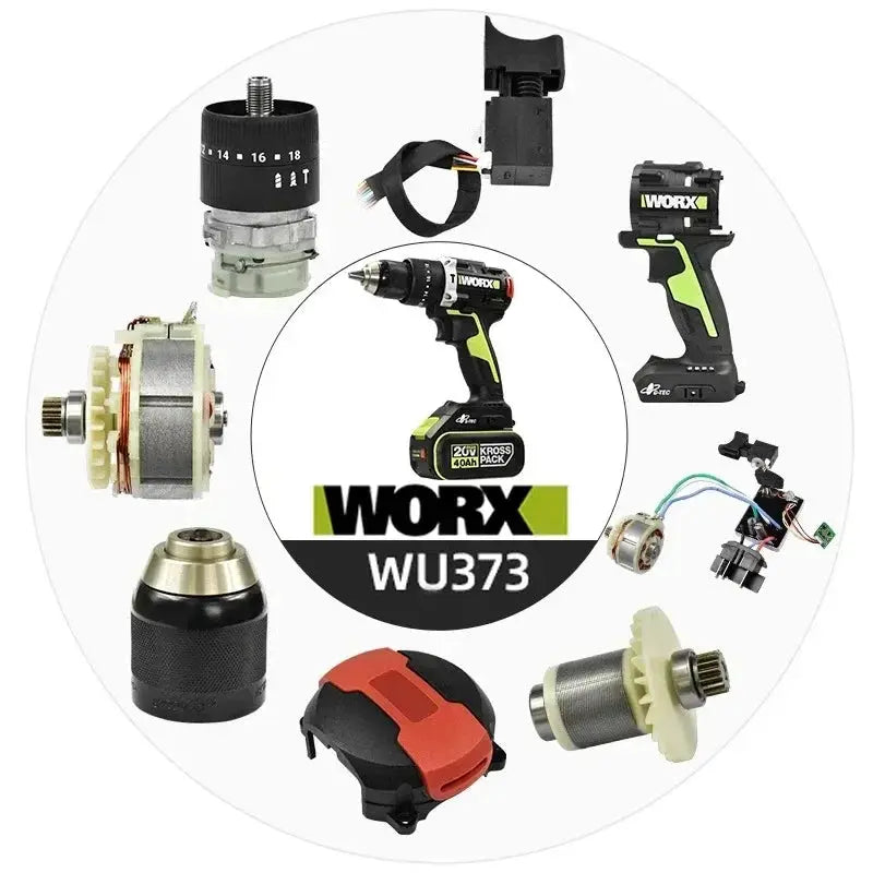 Orginal new Switch Driver motor reducer casing toothed wheel shell chuck parts for WORX WU373 Electric screwdriver from PriceLows™
