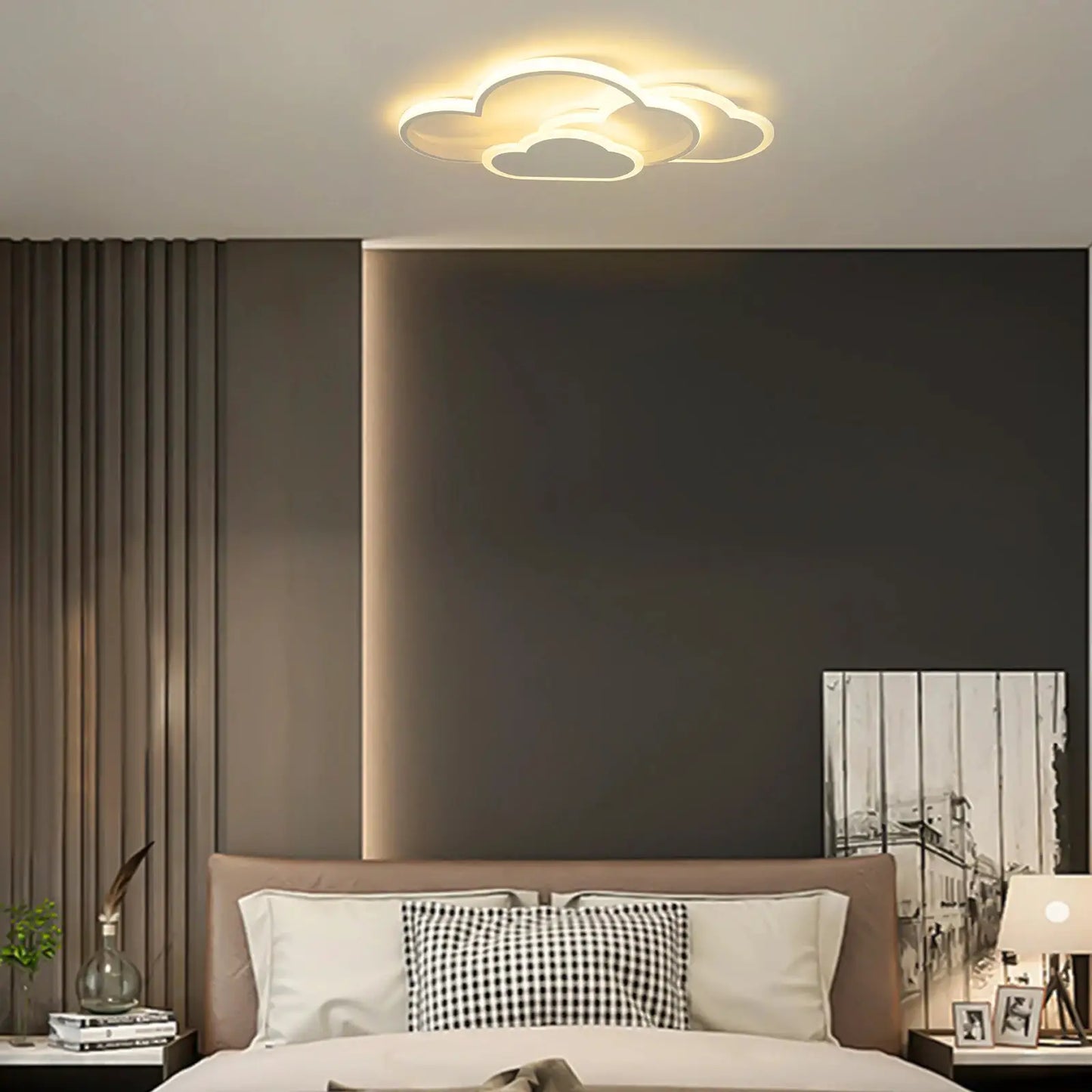 Cloud LED Ceiling Lamp 22" Modern Minimalist Lighting 52cm for Living Room Children's Room Bedroom from PriceLows™