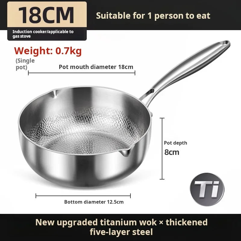 Milk Pot | Pure Titanium | Induction Compatible | Small