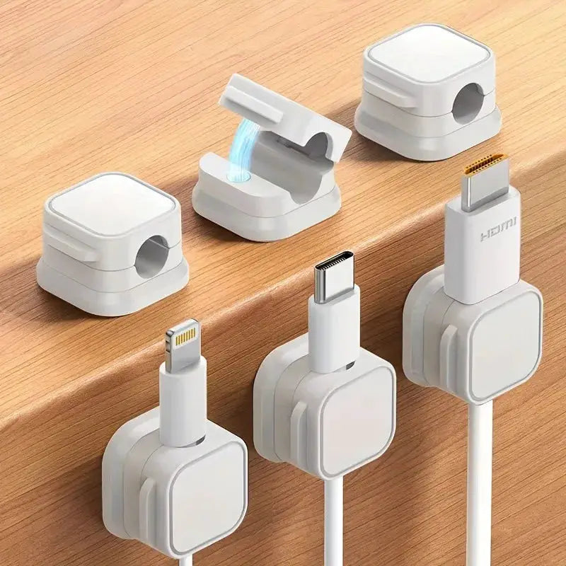 1 piece of magnetic wire organizer desktop wall mounted data cable holder and fixing tool cable clamp plug and hanger from PriceLows™