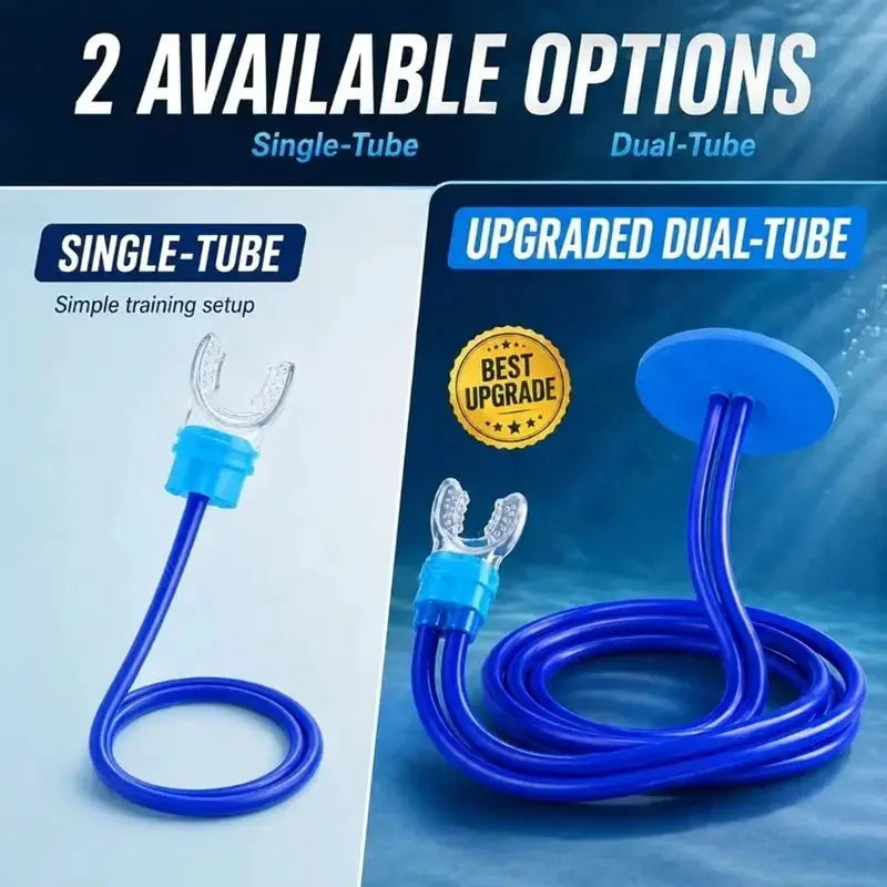 Underwater Breathing Valve | Dual-Tube | Soft Mouthpiece | One Size