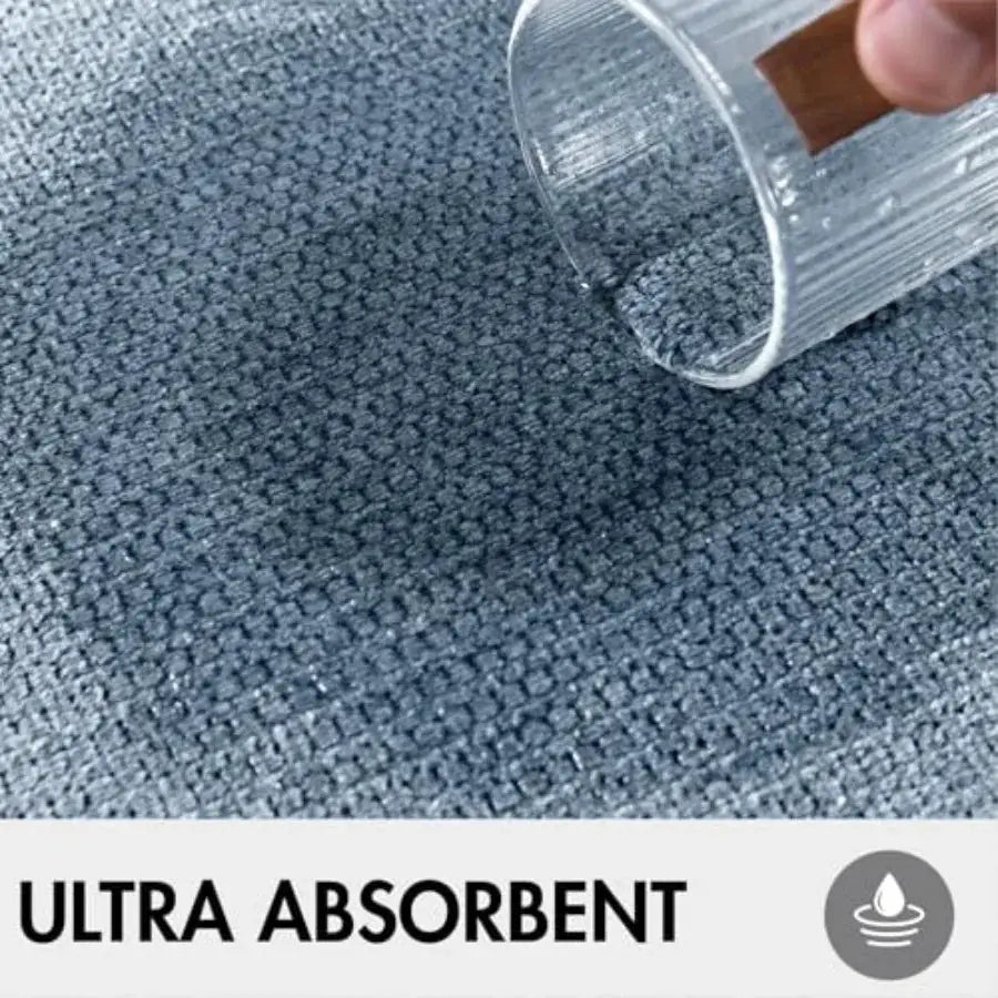 Set of 2 Ultra Thin Bathroom Rugs, Rubber Bath Mats for Bathroom Non Slip, Quick Dry Absorbent Bath Rug Machine Washable, Fit U from PriceLows™
