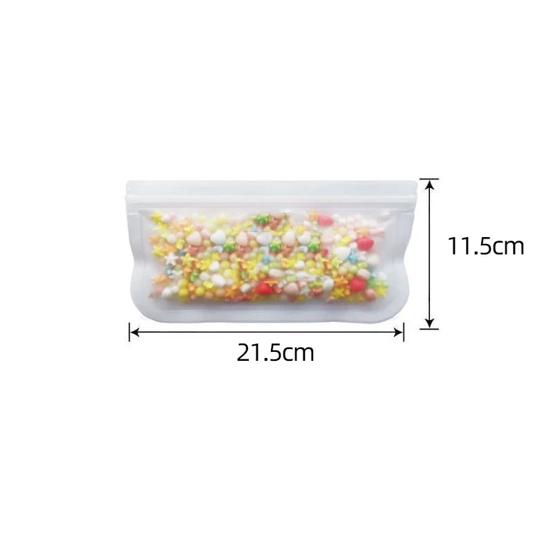 Silicone Food Storage Bags | Leakproof | Stand Up Zip Shut | Various Sizes