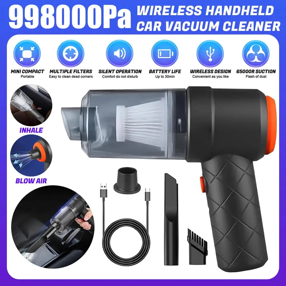 Portable Car Wireless Vacuum Cleaner Powerful Suction Handheld Vacuum Cleaner High Power for Car Home from PriceLows™
