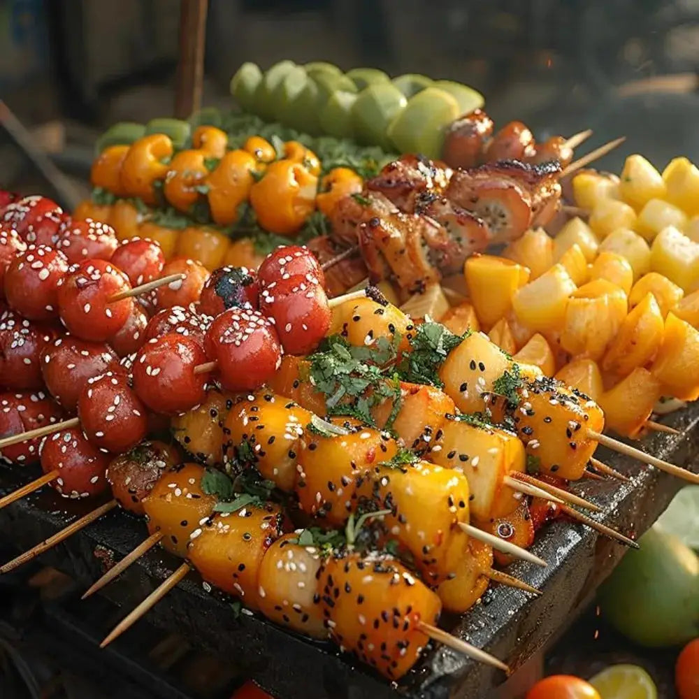 Bamboo Skewers | Natural Color | 15/20/25/30cm | 80-90 Pcs Pack