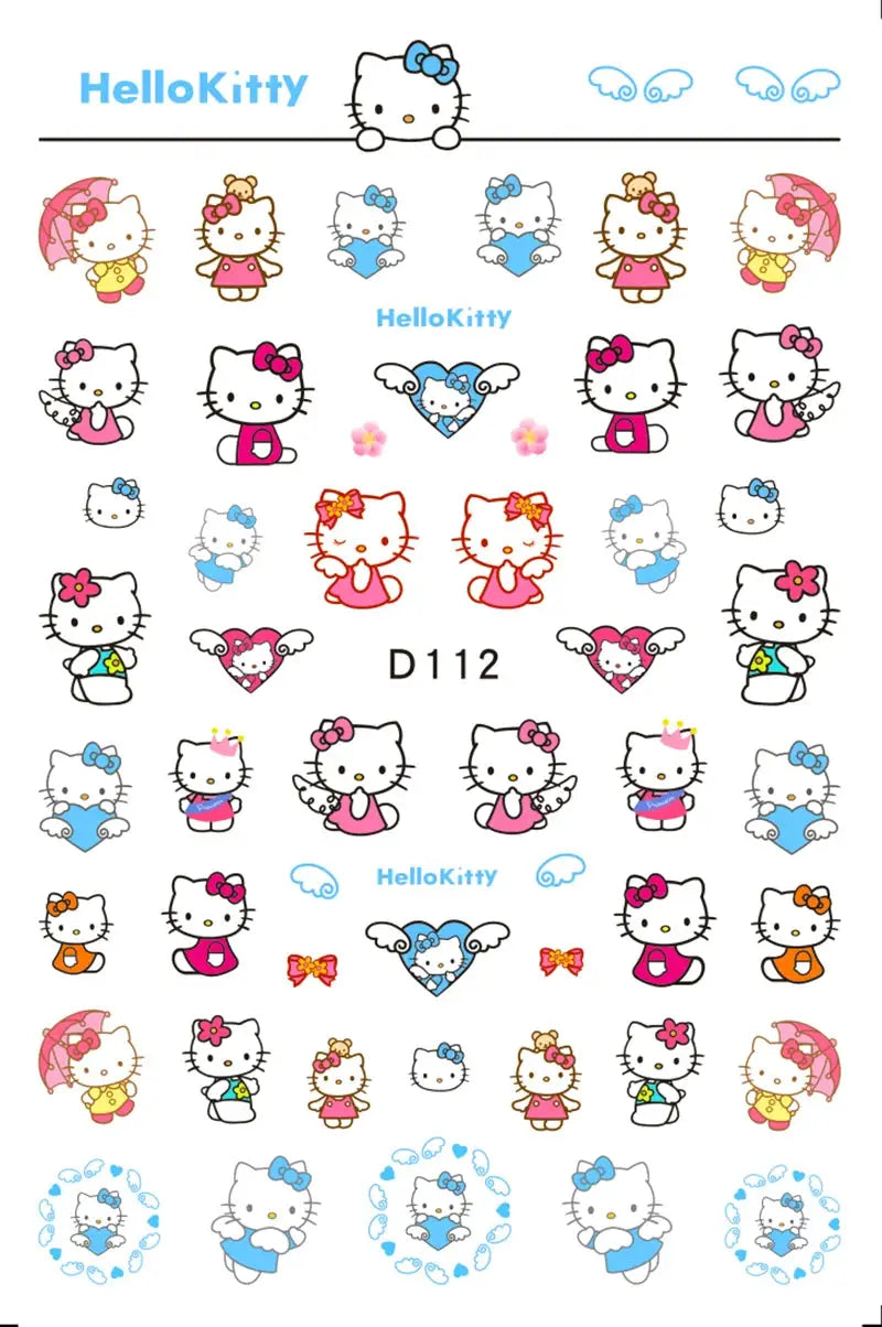 1PCS Cartoon Kawaii Pokémon Nail Stickers 3D Sanrio Hello Kitty Stickers For Nails Nails Accesories Anime Kuromi Nail Supplies from PriceLows™