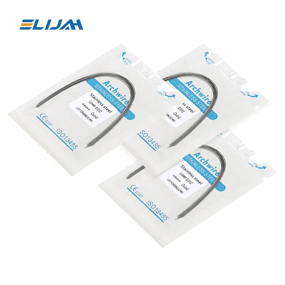 Dental Orthodontic Archwires | Stainless Steel | Round And Rectangular | 10 Piece Set