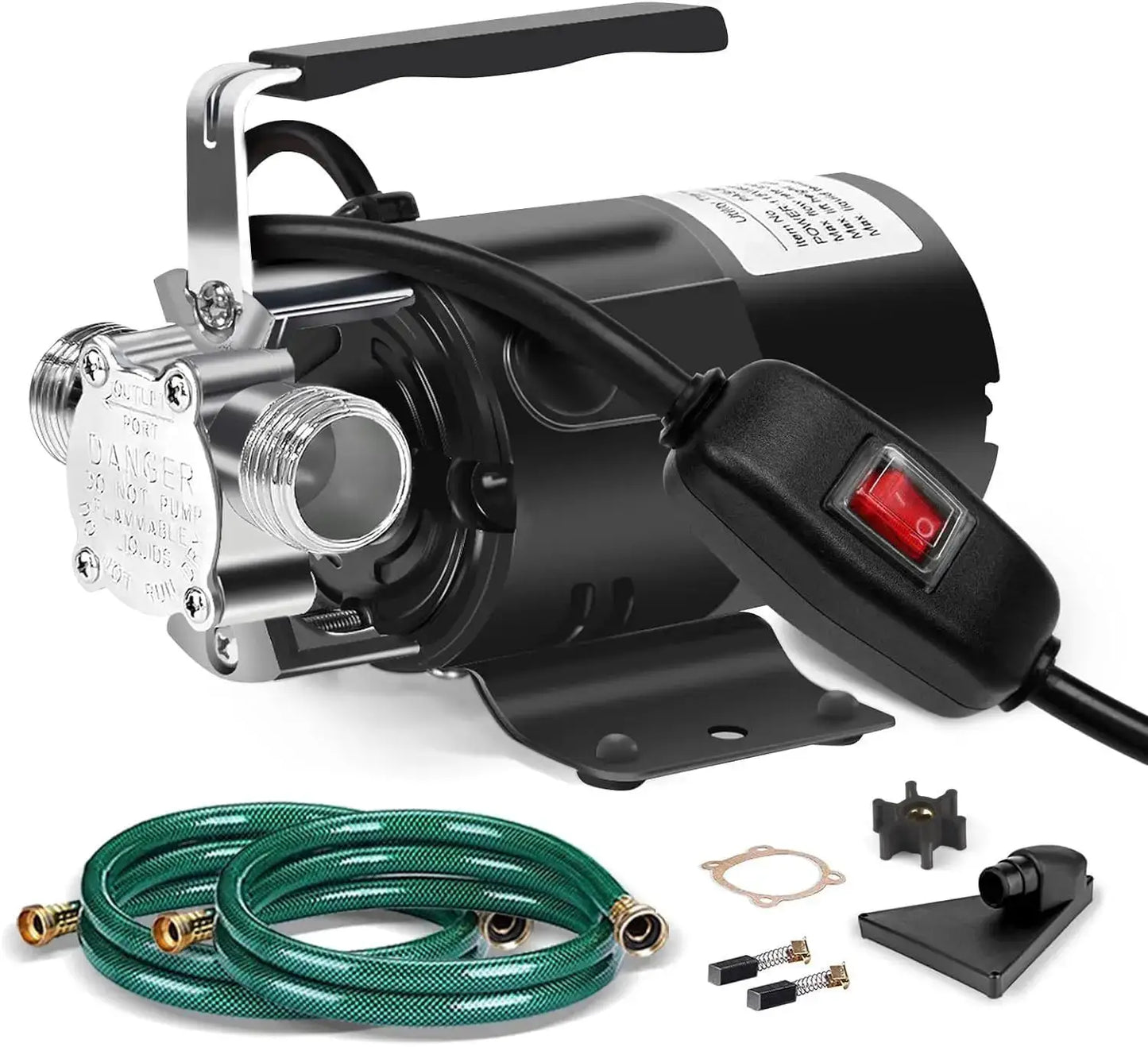 Water Transfer Pump | 115V 1/10 HP | 330 GPH Flow | 2 Hose Kit