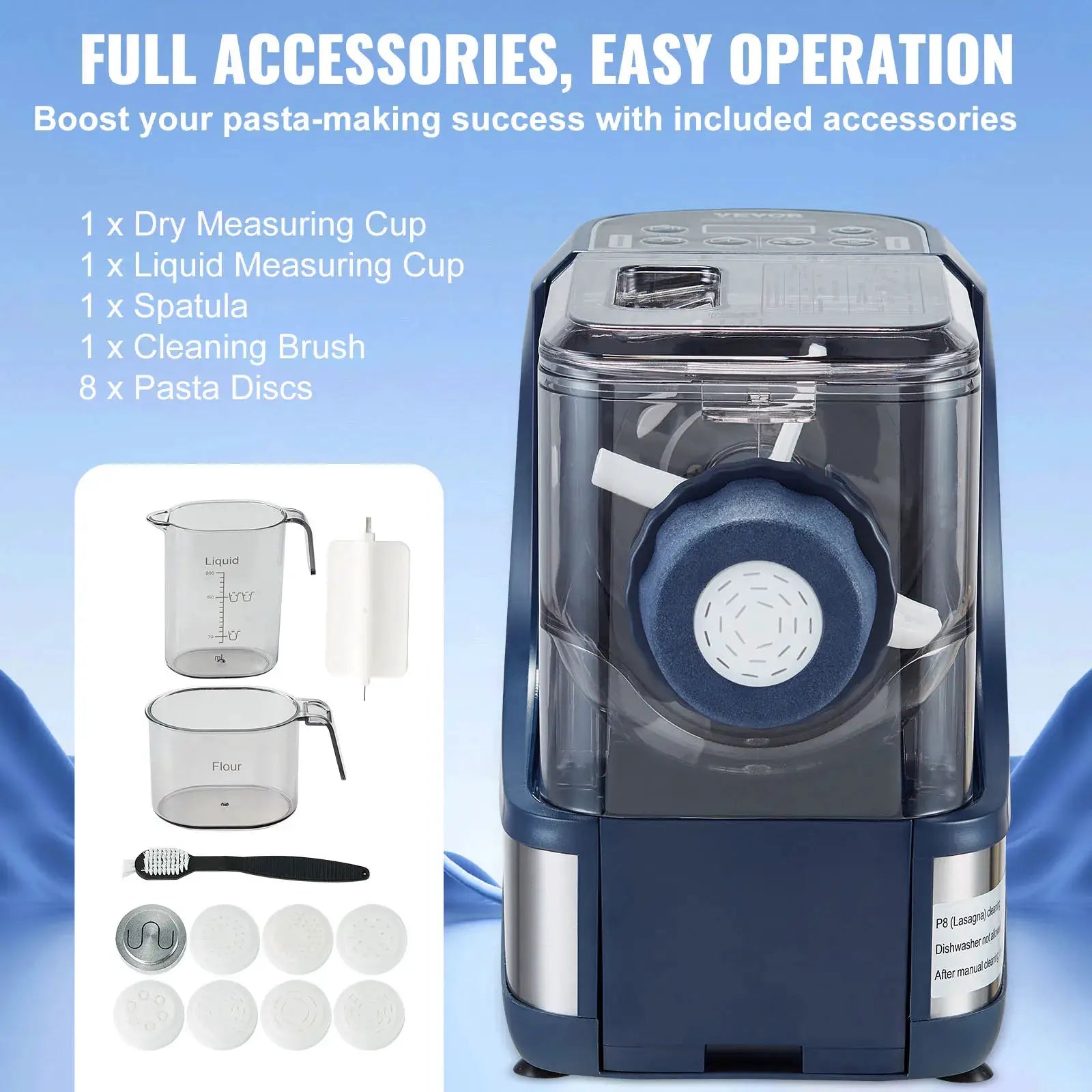 SucceBuy Electric Pasta Maker Automatic Noodle Maker Machine with 4 Intelligent Modes 500g Flour Capacity Pasta Maker Machine from PriceLows™
