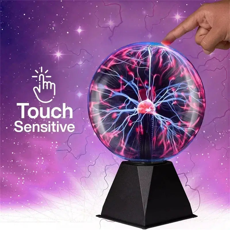 8 Inch Sound Control Magic Plasma Ball Lamp LED Night Light Atmosphere Touch Glass Plasma Light Christmas Party Decor Lighting from PriceLows™
