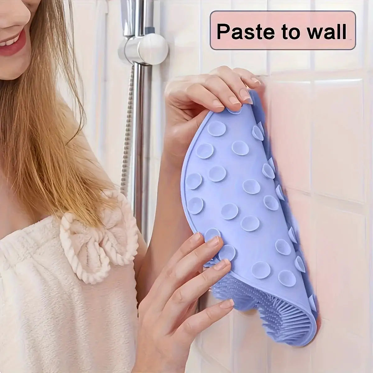 Silicone Foot Massage Mat | Non Slip Design | Wall Mount Scrubber | For Home Use