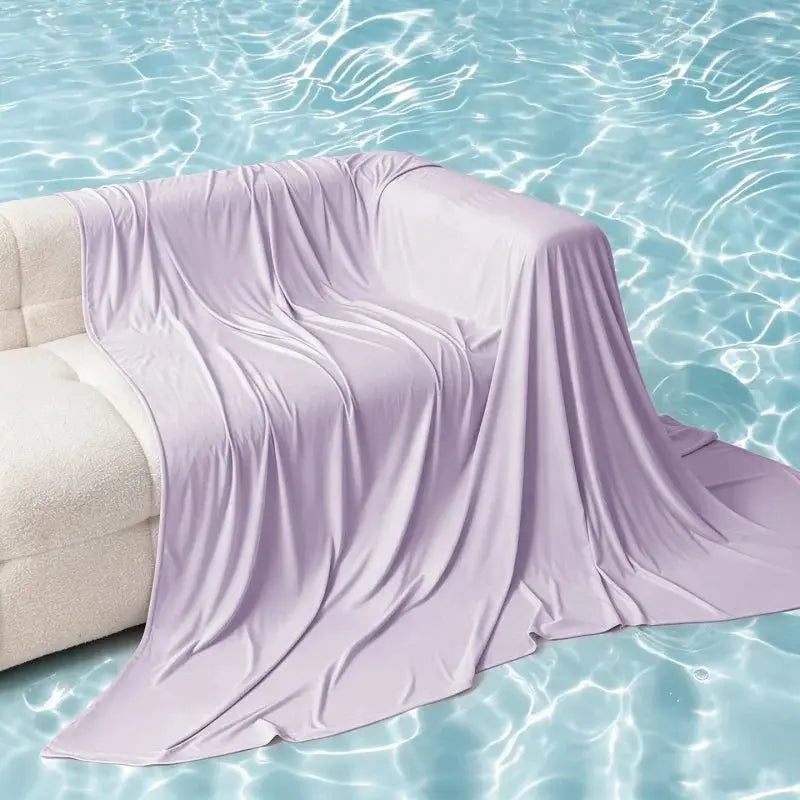 Cotton Bamboo Blanket | Ice Silk Cooling | Lightweight Breathable | Solid Summer Quilt