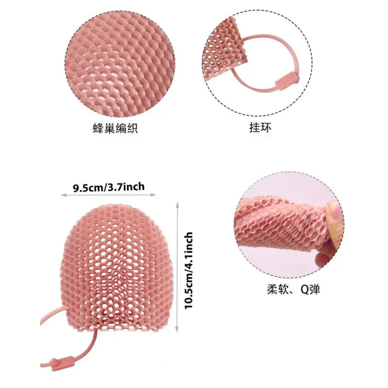 Silicone Bath Glove | Exfoliating Honeycomb Texture | Deep Cleansing Shower Mitt
