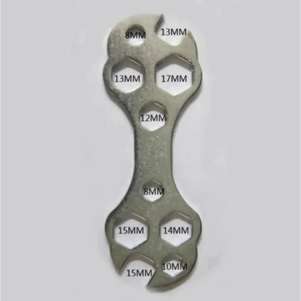2Pcs 10-in-1 Multifunctional Wrench for Bicycle Repair - Portable Hand Tool with Multi-hole Flat Hexagon Design from PriceLows™