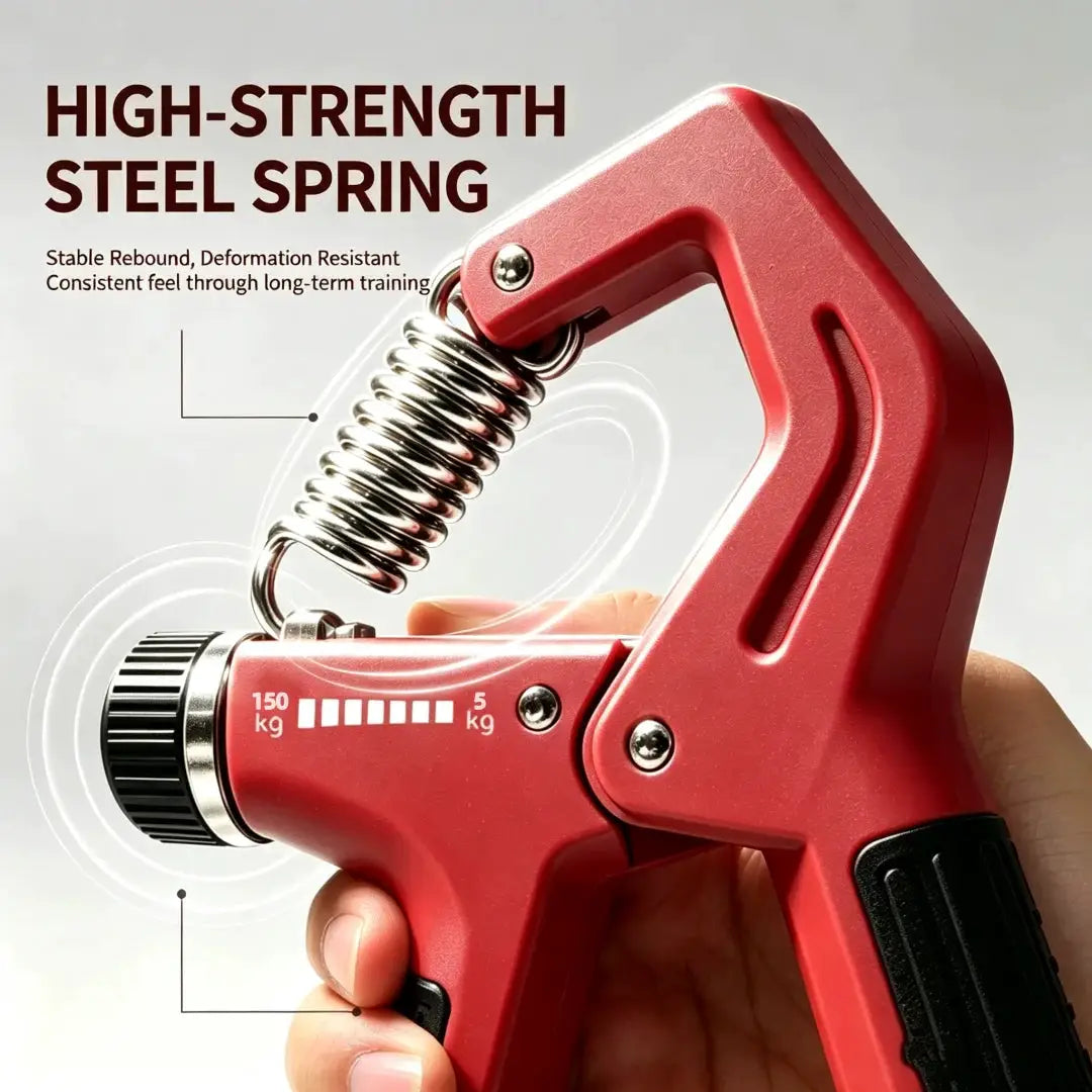Adjustable Grip Strengthener | 11 To 330 Lbs Resistance | Non Slip Handle