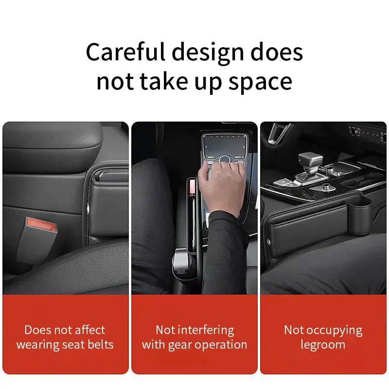 PU Leather Car Seat Gap Bag Case Storage Bag For Auto Console Side Seat Plug Filler Organizer Car Crevice Stowing Tidying Pocket from PriceLows™