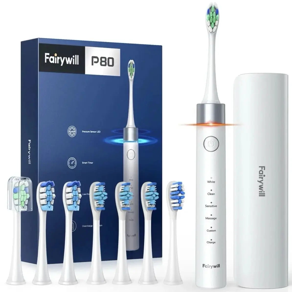 Fairywill P11 T9 P80 Electric Toothbrush Heads from PriceLows™