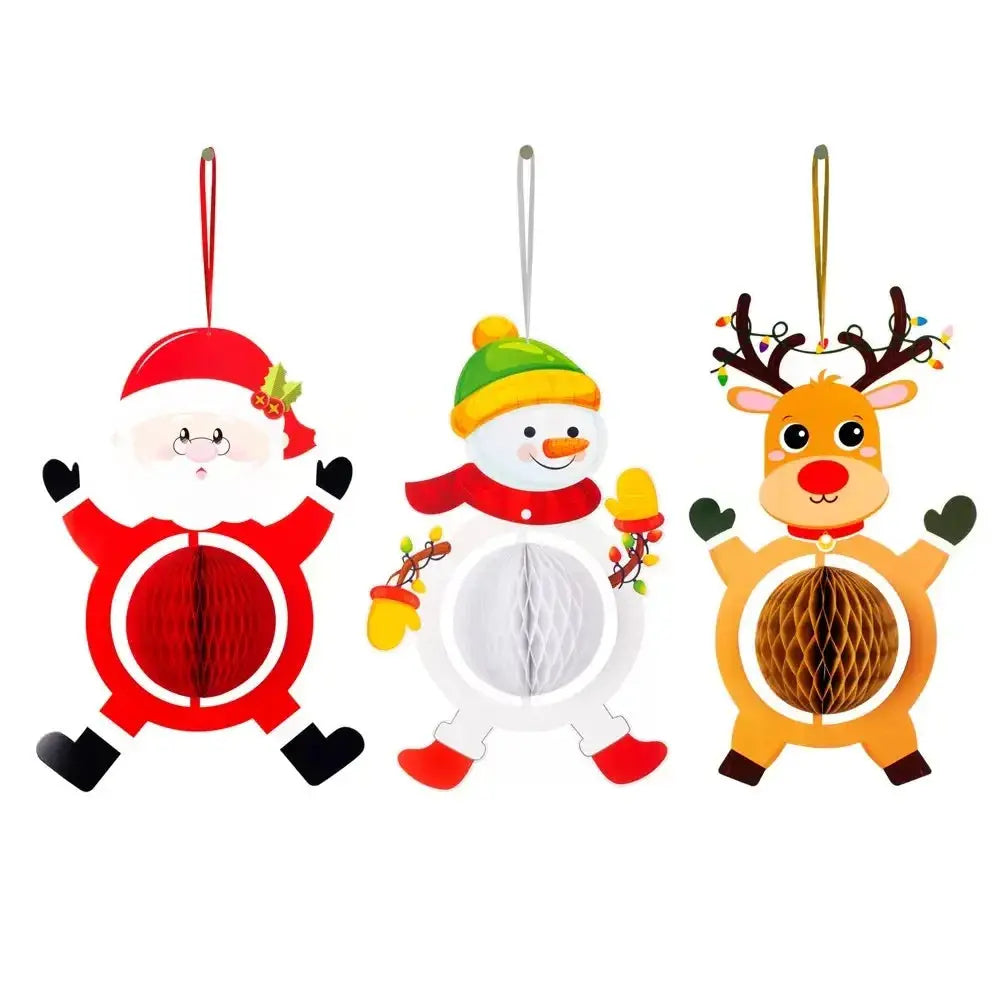 Christmas Tree Ornaments | Assorted Figures | PVC Material | 10 Pack