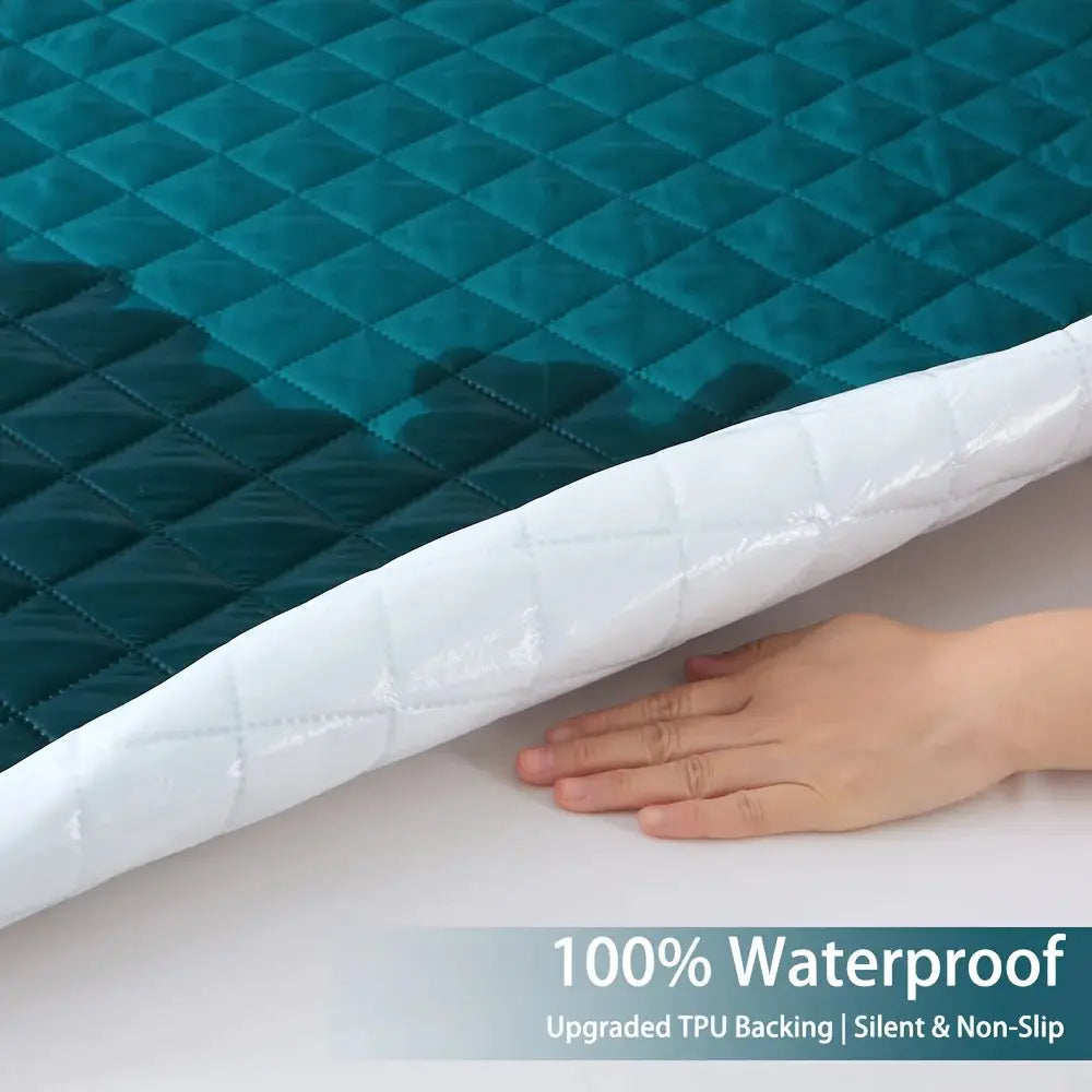2/3pcs High Quality Waterproof Mattress Protector Set With Ultra-Soft Envelope Pillowcase Closures, Noiseless Fitted Sheet from PriceLows™