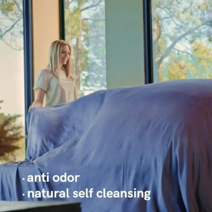 Cooling Bed Sheet Set with 100 Percent Rayon Derived from Bamboo, 500TC Fabric with 2 Pillowcases and Flat Sheet, Deep Pocket F from PriceLows™