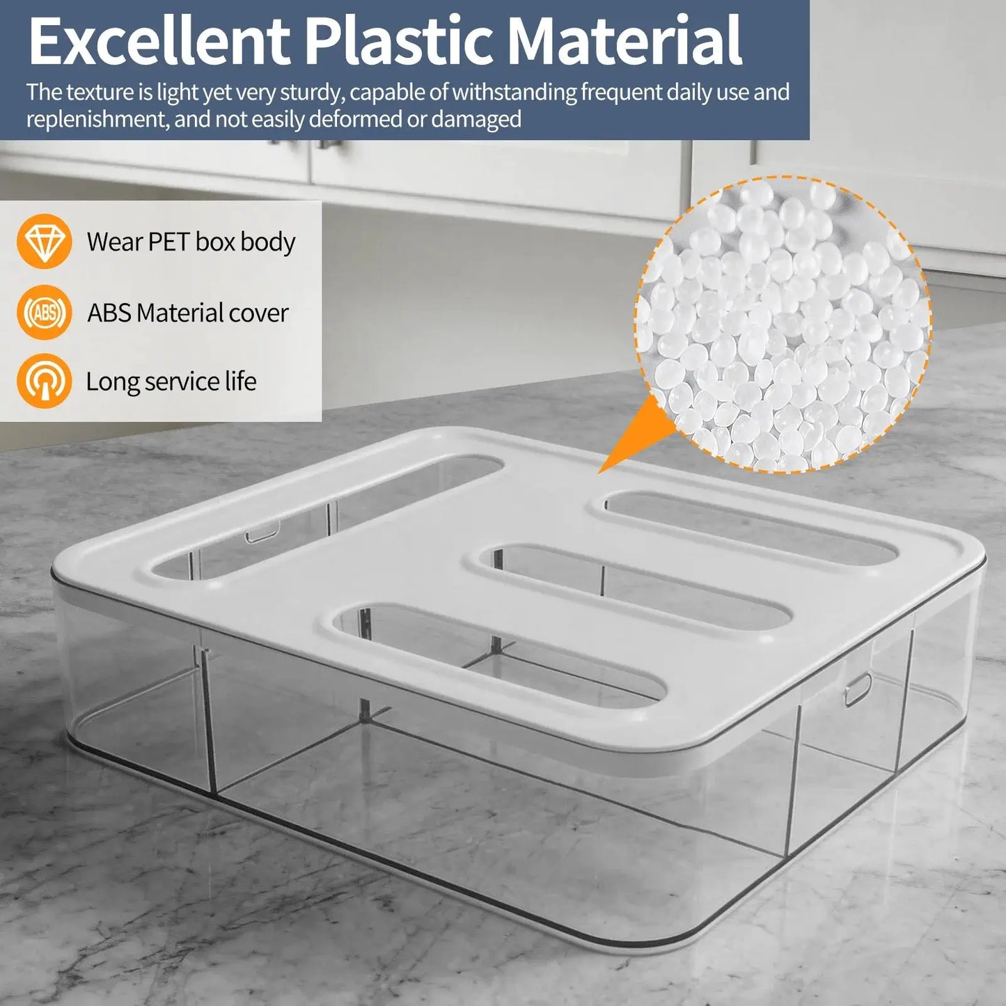 Plastic Bag Organizer | 4 Compartment Box | Dustproof Airtight | 4 In 1 Design