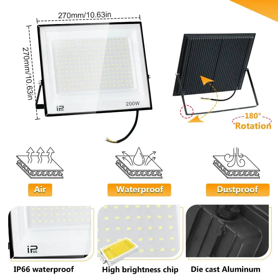 LED Flood Light | IP66 Waterproof | Aluminum Housing