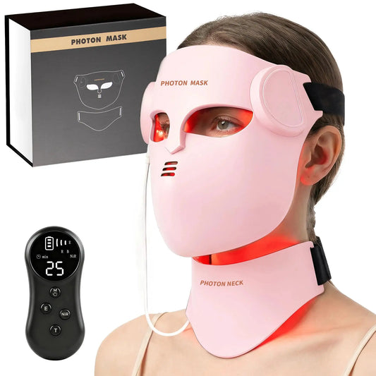 Portable Silicone LED Face Mask 8 Colors LED Red Light Near Infrared Therapy Facial Mask Repair Skin Wireless Use at Home from PriceLows™