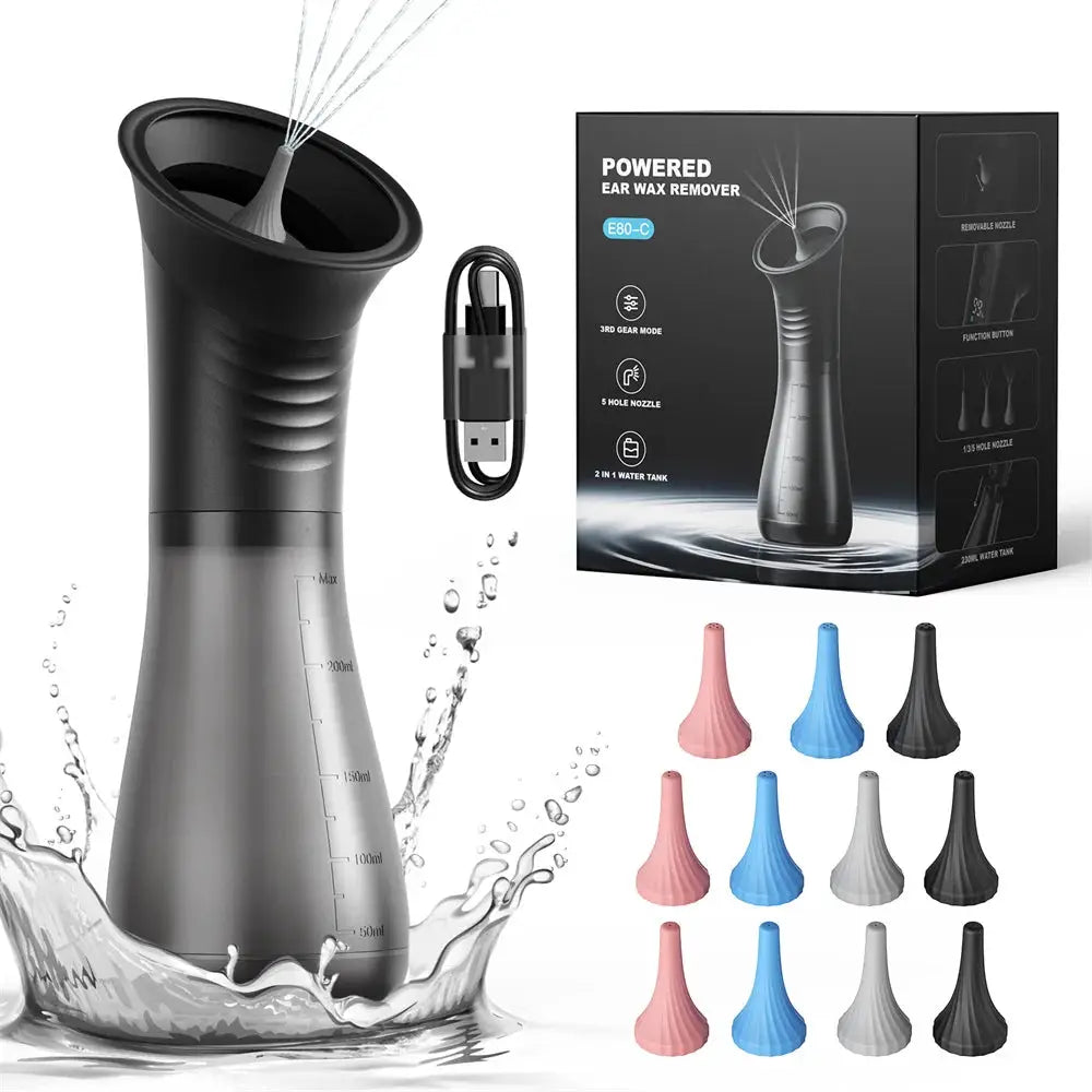 Water Powered Ear Cleaning Tool with Irrigation Flusher Electric Ear Wax Removal System 11 Tips 3 Pressure Setting for Clean from PriceLows™