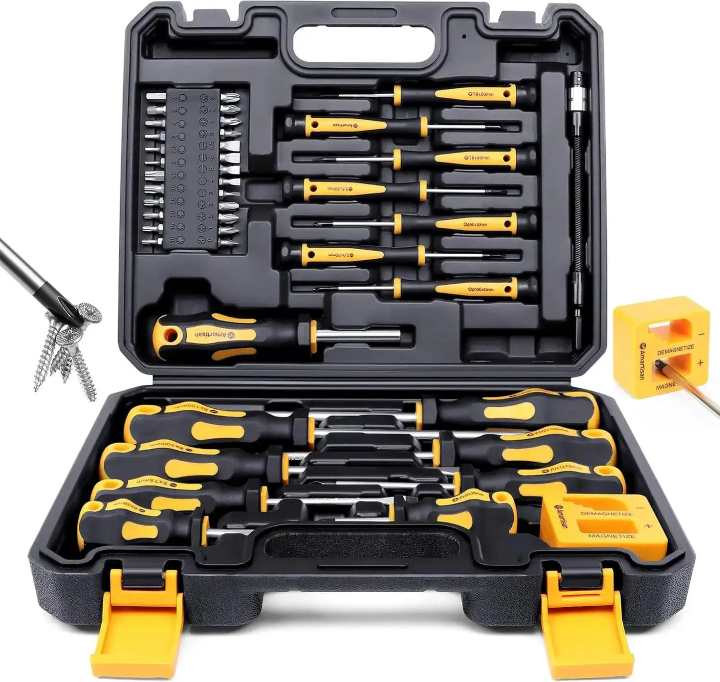 1 set of magnetic screwdrivers with a storage box 43pcs multi-functional screwdriver set a manual repair tool for home use from PriceLows™